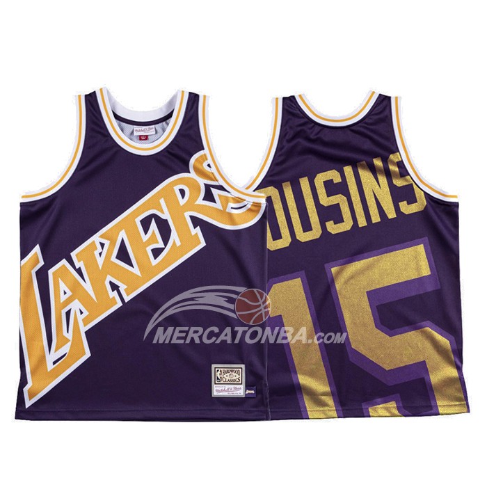 Maglia Los Angeles Lakers Demarcus Cousins Mitchell & Ness Big Face Viola